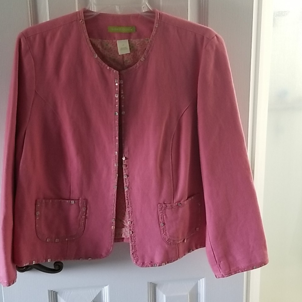 Sigrid Olsen pink blazer